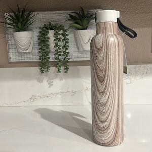 Stainless Steel Wood Grain Pattern 25oz Water Bottle